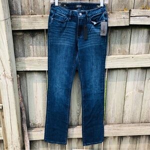 Buffalo Hope Mid Rise Curvy Fit Straight Stretch Dark Blue Women's Jeans